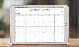 Preview of a social media content calendar template